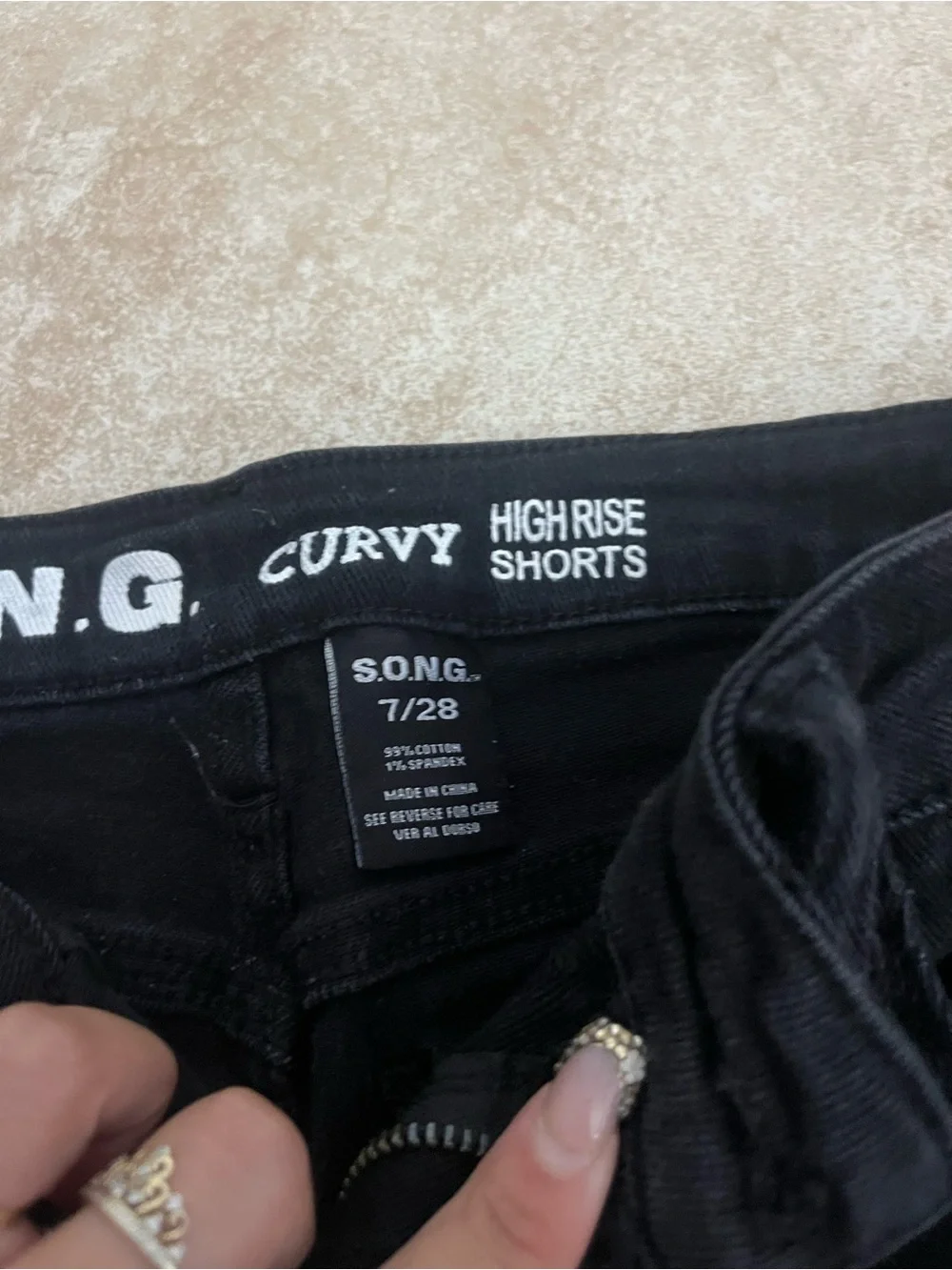 Distressed Black Women's Denim Shorts